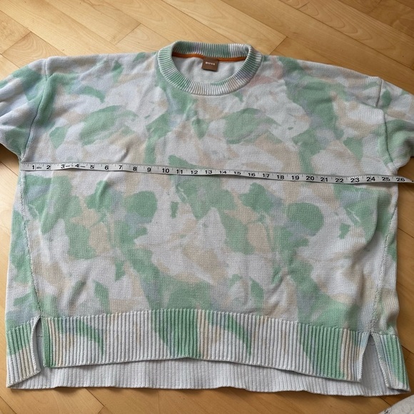 HUGO BOSS BOSS FLORANNA SWEATER ABSTRACT-PRINT HIGH-LOW JUMPER - L - Picture 7 of 15